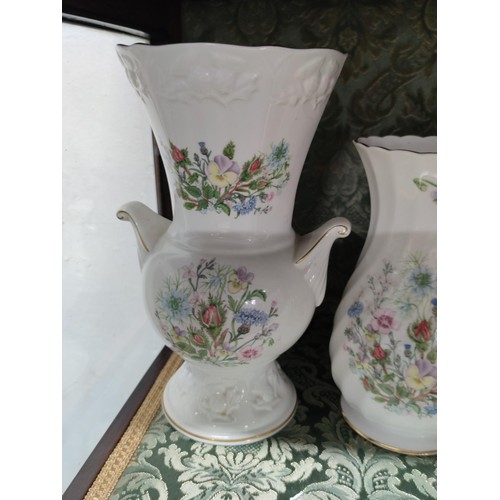 473 - A quantity of 6 Aynsley wild tudor vases and urns including 4 lidded urns, a tall limited edition Mi... 