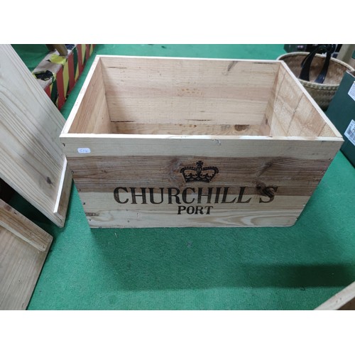 305 - 2 wine storage boxes one for Churchill's port 