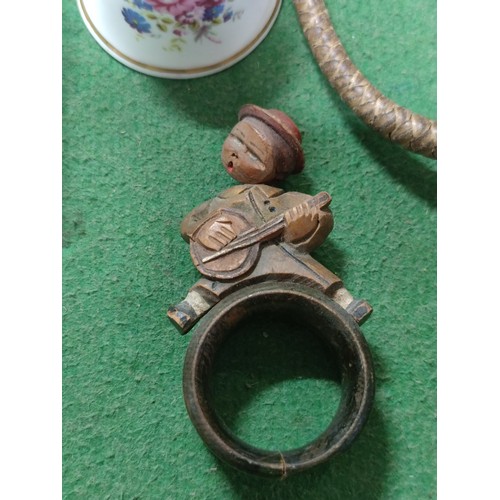 306 - A box containing a quantity of collectables including a brass Liptons souvenir tea caddy celebrating... 