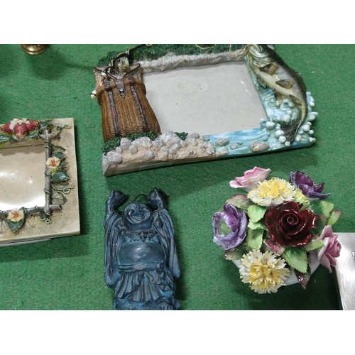 307 - A box containing a quantity of collectables including a photo of John Lennon in a recording studio, ... 