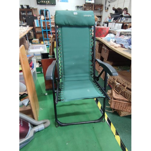 314 - A tillington collapsable fisherman's chair with headrest in good order.