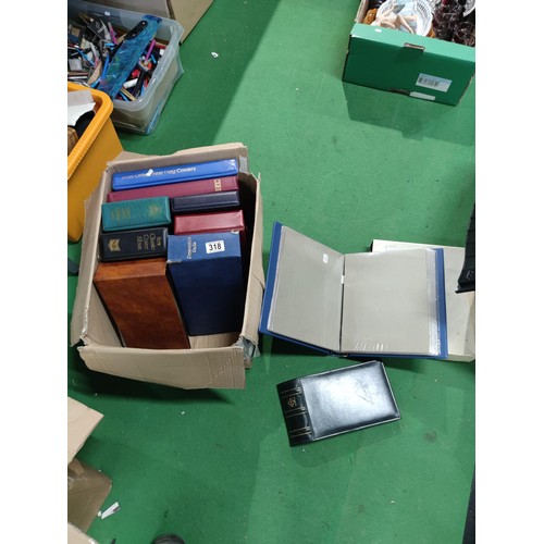 318 - A box containing a quantity of FDC cover albums, all empty of various sizes.