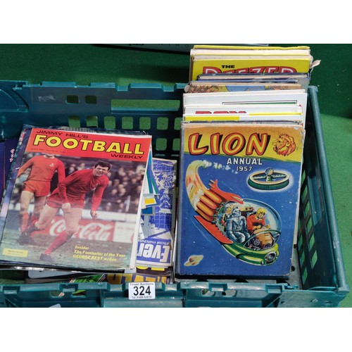 324 - A large quantity of collatable annuals including Dandy, Buster, Roy of the Rover etc, along with a q... 