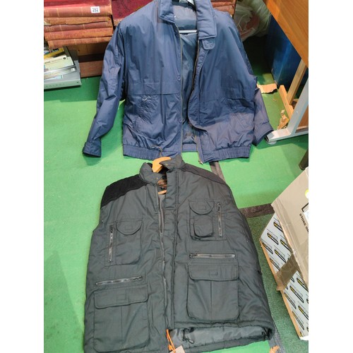 327 - A gents premier man 2XL all weather jacket in good order along with an arctic storm XXL gilet with c... 