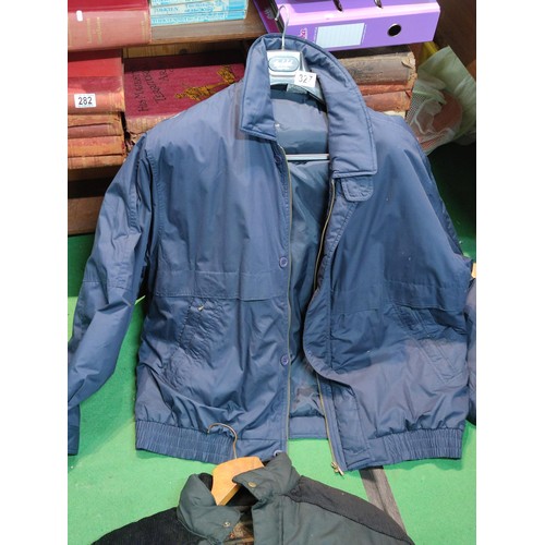 327 - A gents premier man 2XL all weather jacket in good order along with an arctic storm XXL gilet with c... 