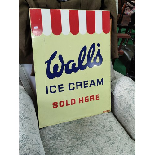 151 - A vintage double sided enamel Wall's ice cream sign, dated 1963, in excellent condition, displaying ... 