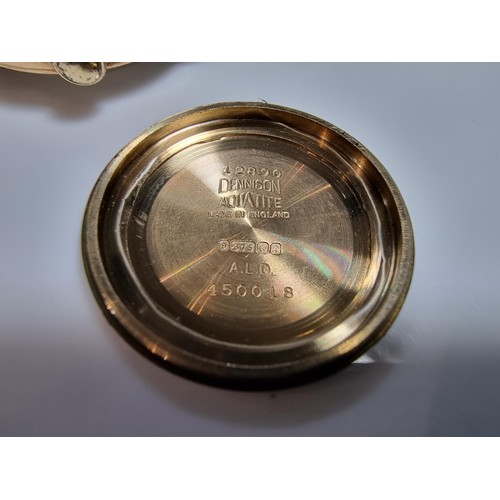 417 - A good quality hallmarked 9ct yellow gold gents watch by Smiths Astral. In good vintage condition wi... 