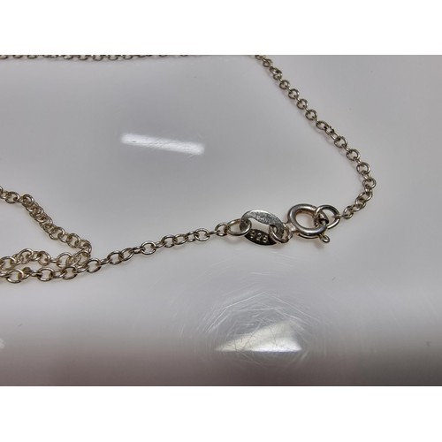 367 - A 925 silver part formed St Christopher pendant. Set on a 20
