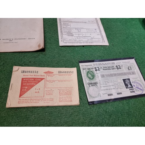 440 - a quantity of ephemera including world bank notes, marriage certificate, small jubilee flags, kensit... 