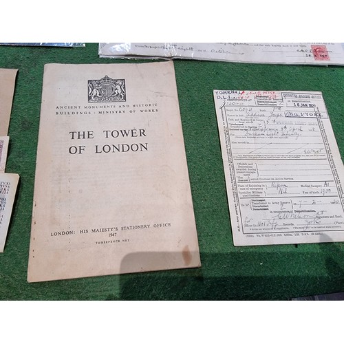440 - a quantity of ephemera including world bank notes, marriage certificate, small jubilee flags, kensit... 