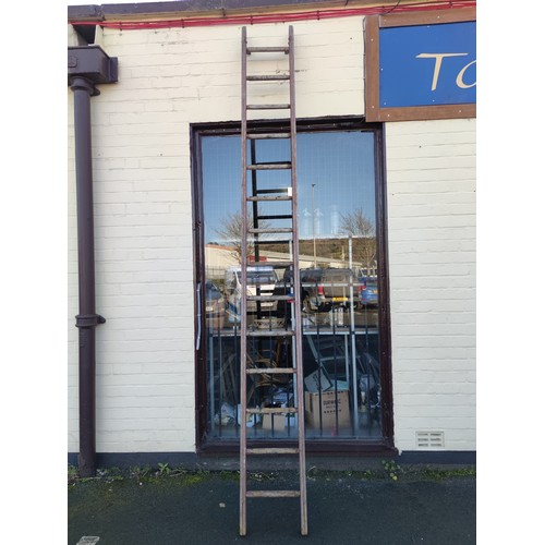 108A - Vintage wooden ladder, height of 184cm.