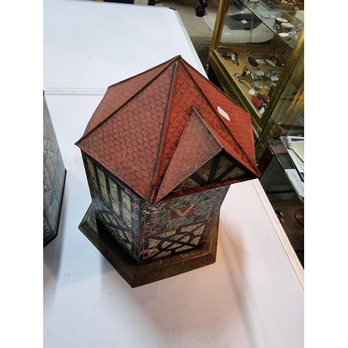 19 - 2x good antique vintage tins, 1x is house formed lozenges by Victory and the other J & J Colman Must... 