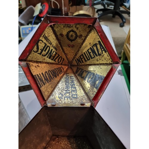19 - 2x good antique vintage tins, 1x is house formed lozenges by Victory and the other J & J Colman Must... 