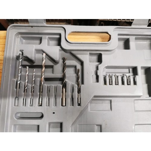 33 - 3x cases of tools inc a cased socket set, cased 710w hammer drill and a cased organizer containing r... 