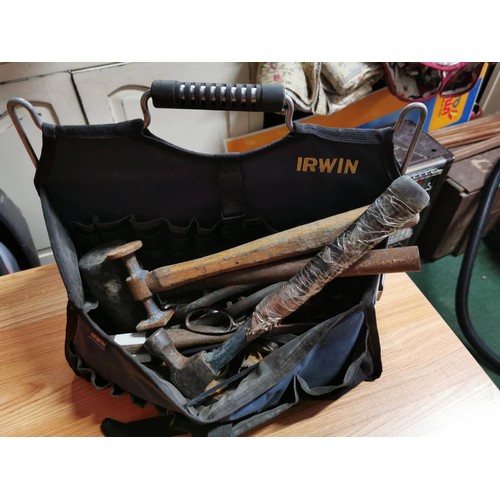 65 - Bag containing a large quantity tool accessories inc drill bits, sockets, hammers, scissors etc alon... 