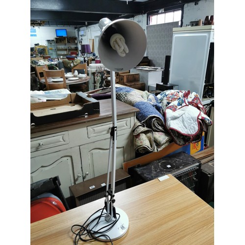 66 - White angle poise lamp in good order full height of 80cm