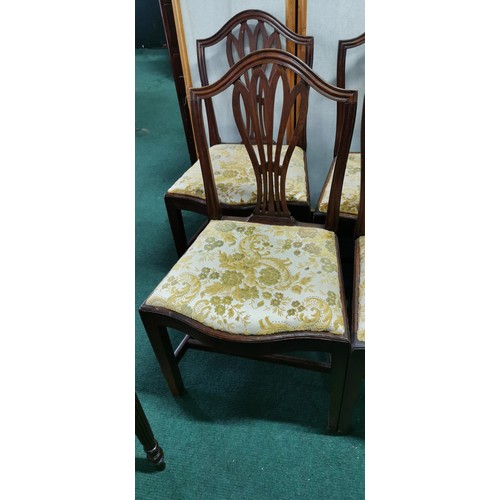 469 - Regency Set of 4x plus one carver mahogany dining chairs good condition with a superb patina.