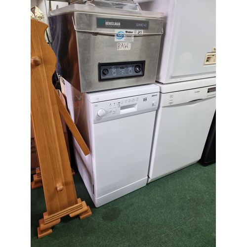 454 - Beko AAA class narrow slimline dishwasher model no. DE2542FW in excellent clean condition working he... 