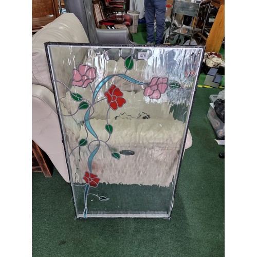 476 - Good quality double glazed genuine stained glass window in excellent condition with no chips or crac... 