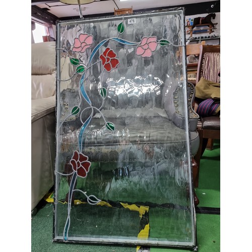 476 - Good quality double glazed genuine stained glass window in excellent condition with no chips or crac... 