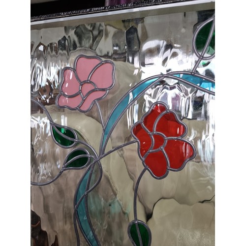 476 - Good quality double glazed genuine stained glass window in excellent condition with no chips or crac... 