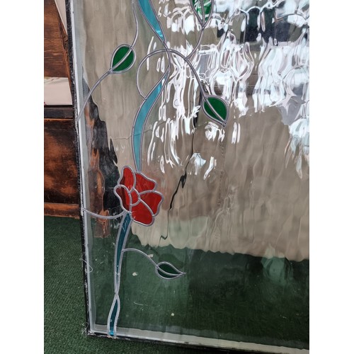 476 - Good quality double glazed genuine stained glass window in excellent condition with no chips or crac... 