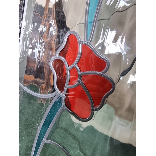 476 - Good quality double glazed genuine stained glass window in excellent condition with no chips or crac... 