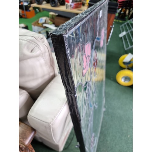 476 - Good quality double glazed genuine stained glass window in excellent condition with no chips or crac... 