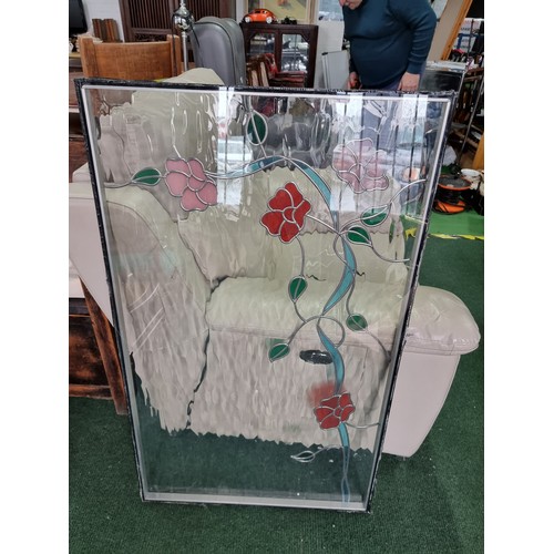 476 - Good quality double glazed genuine stained glass window in excellent condition with no chips or crac... 