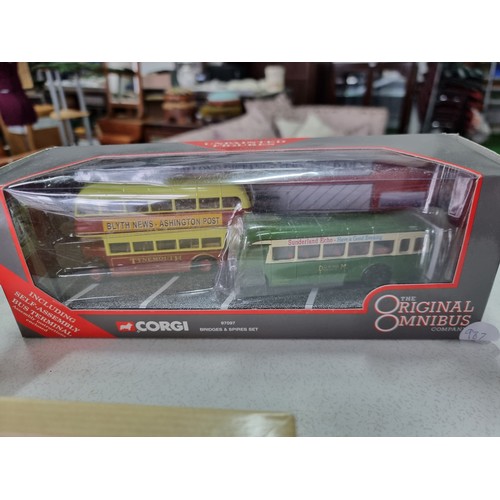 157 - 3 boxed as new diecast vehicle sets including Corgi classics ltd edition, Leyland tiger cub bus, a 2... 