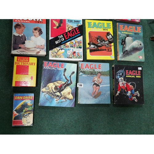 132 - Large collection of annuals inc Eagle, Swift, Girl, Dan Dare etc all in good condition covering from... 