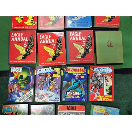 132 - Large collection of annuals inc Eagle, Swift, Girl, Dan Dare etc all in good condition covering from... 