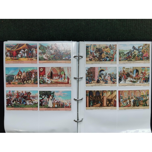 223 - Large quantity Vintage Liebig collectable trade cards on travel, period costume, sports, historical ... 