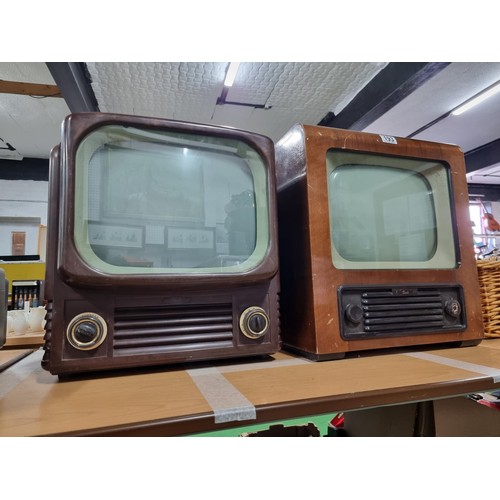 193 - 2 very collectable early vintage Bush tv's including a Bakelite model TV62 and a wooden cased tv mod... 