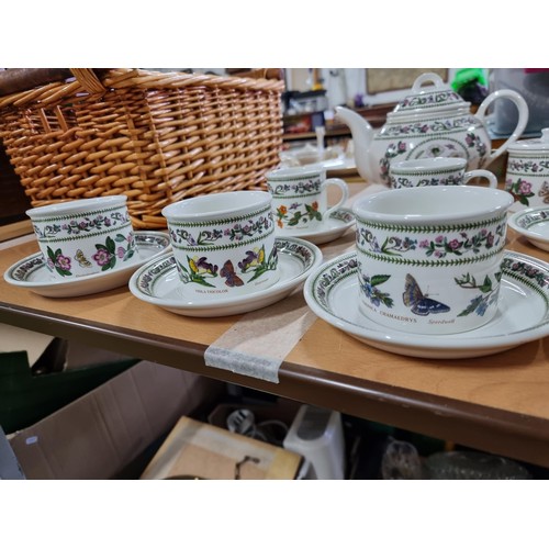 195 - A 28 piece Port Meirion variations pattern coffee and tea set to include coffee pot, teapot, sugar b... 