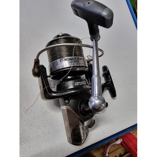 199 - A boxed diawa emcast evo 5000 fishing reel for carp fishing. In good condition, box does not match t... 