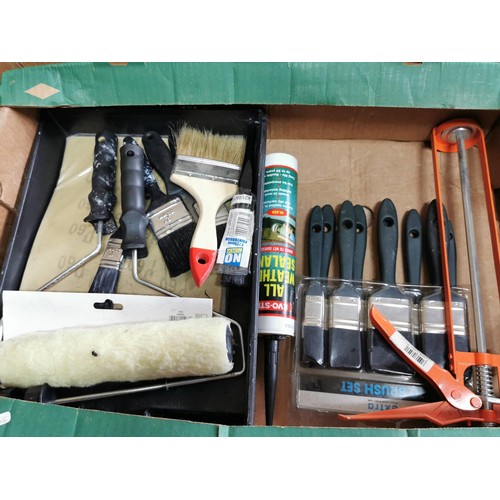 10 - 2x boxes of car cleaning accessories inc bottles of AutoKit professional, along with a tray containi... 