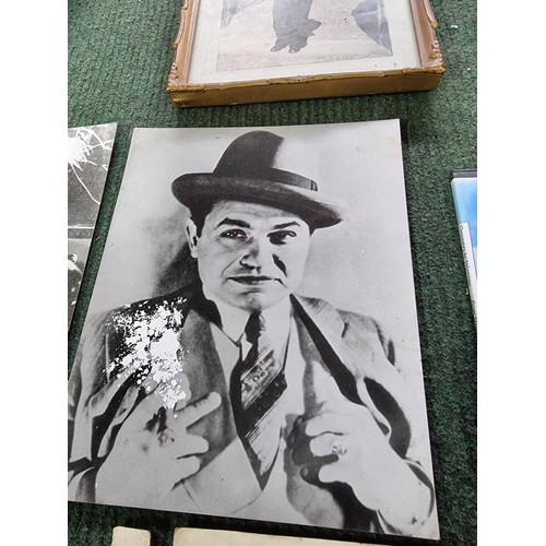 208 - A quantity of interesting Ephemera including large photographs of famous celebrities including Gary ... 