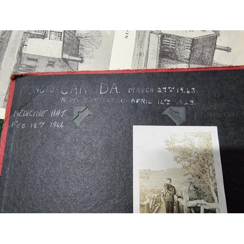 209 - A very interesting comprehensive photograph album mostly from the 1940's covering Canada, soldiers a... 