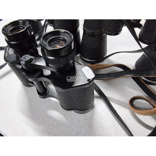 219 - 3 pairs of binoculars including a good quality pair of Carl Zeiss Jena 8x30w binoculars, a pair of P... 