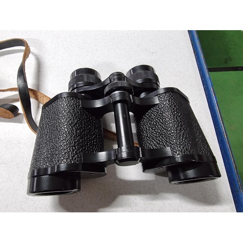 219 - 3 pairs of binoculars including a good quality pair of Carl Zeiss Jena 8x30w binoculars, a pair of P... 