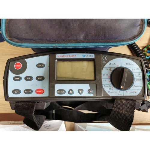 27 - 3x Cased complete Metrel Instaltest multi-function tester , along with a Cased Metrel Alfa PAT MI214... 