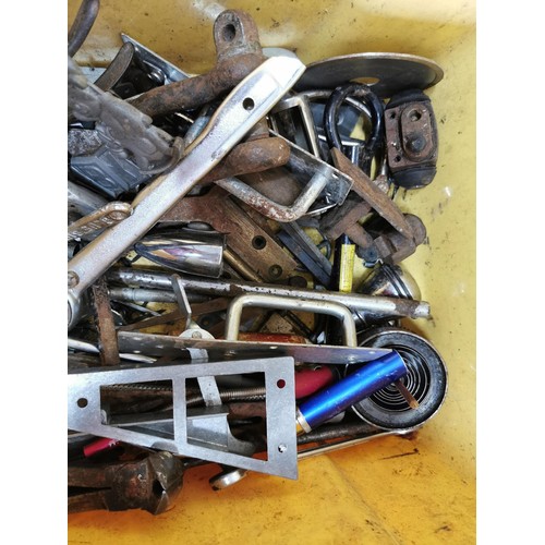 29 - Box containing a quantity of tools inc staple pullers, sprayers, grease guns along with a vintage Ja... 