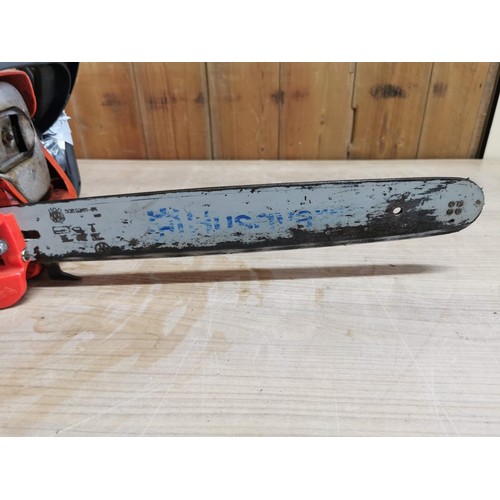 36 - Husqvarna 236 X-Torq petrol chainsaw in need of attention needs chain, comes with spare bearings, bl... 