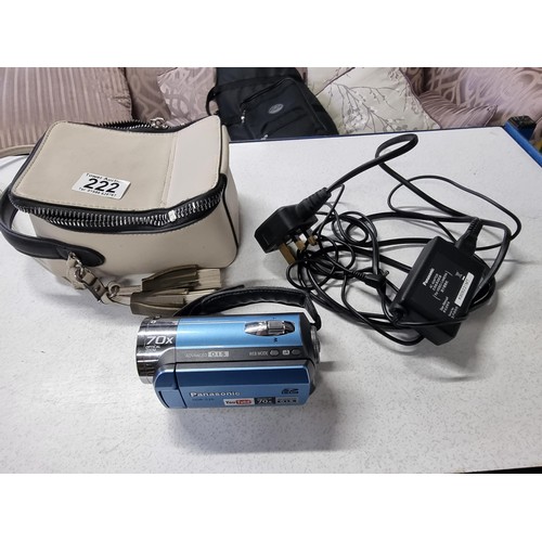 222 - A modern Panasonic SDR/S26 video camera with 70X optical zoom in excellent condition with charger, l... 