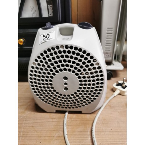 50 - Quantity of 3x heaters inc oil heater, fan heater and a flame effect 1800W Coopers electric stove fi... 