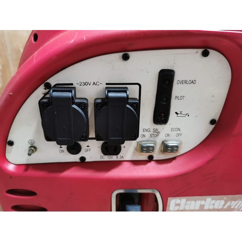 55 - Large Clarke petrol power inverter 2200w generator in full working order