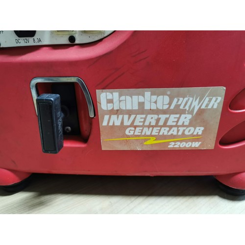 55 - Large Clarke petrol power inverter 2200w generator in full working order