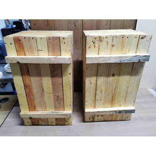 62 - 2x large locally made rectangular planters in excellent condition they have been treated with linsee... 