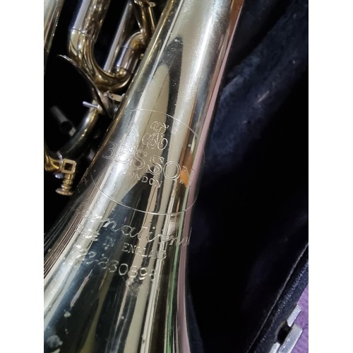 247 - 2 cased cornets, 1 by Bessom the other by blessing XL USA, both missing mouth pieces and are requiri... 